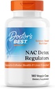 Doctor's Best Nac Detox Ρυθμιστές με seleno excel, μη ΓΤΟ, χορτοφάγοι, Gluten&Soy Free, 180 Veggie Caps, 180Count