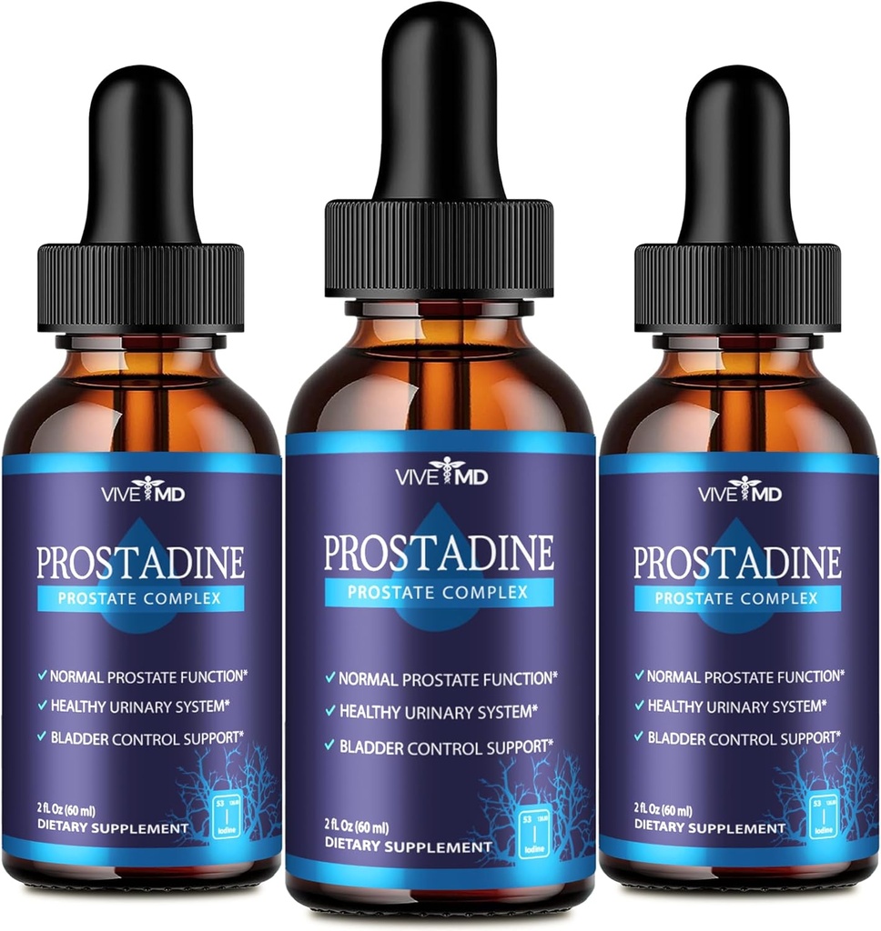 VIVE MD Prostadine Drops for Prostate Health, Bladder Urinating Issues - Prostadine Official Drop Formula - Επιπλέον δύναμη με Ρόδι - Prostadine Reviews (Package of 3)