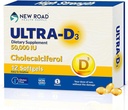 New Road Health Supply, Υψηλής ισχύος Βιταμίνη D3 50.000 IU, Μια φορά-Εβδομαδιαία Softgel, Υποστηρίζει οστά, δόντια & ανοσοποιητική υγεία, Easy-to-Swallow, Gluten-free, 12 Count
