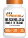 BulkSupplements.com Κάψουλες Marshmallow Root Extract - συμπλήρωμα βοτάνων, Marhmallow Root 1200mg - Χωρίς γλουτένη, 2 κάψουλες ανά υπηρεσία, 240 Count (Pack of 1)