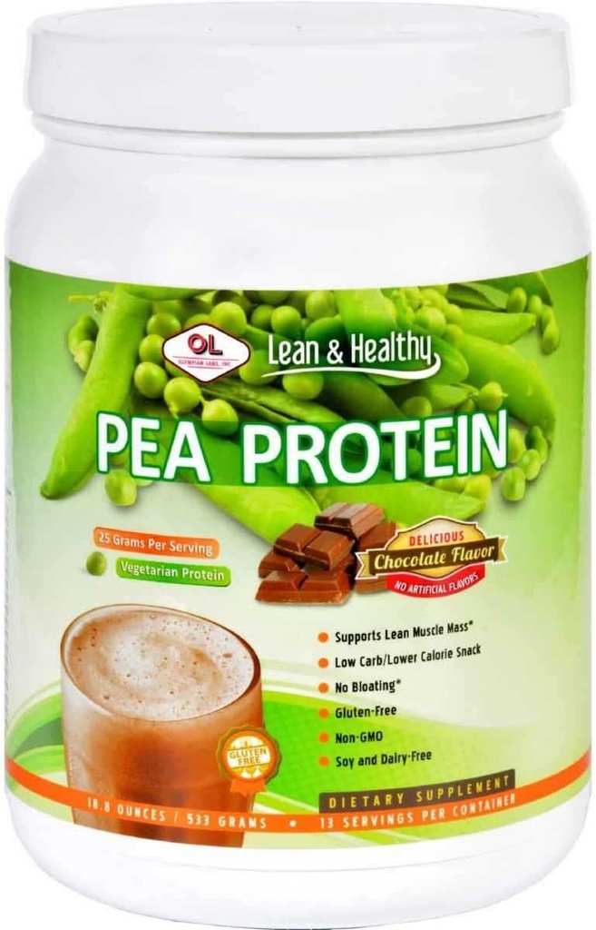 Olympian Labs Pea Protein Shake, σοκολάτα, μικρή, 18.8 ουγγιά