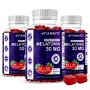 Vitamatic Sugar Free Melatonin 30mg per Gummy - 60 Servings - 60 Χορτοφαγικά Gummies - Μη-Habit Forming Συμπλήρωμα (60 Count (Pack of 3))