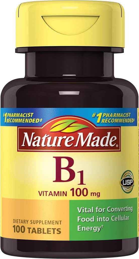 Nature Made Vitamin B1, 100 Count (πακέτο των 6)