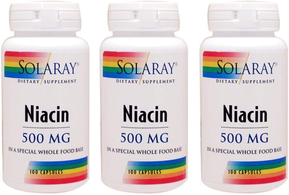 Νιασίνη 500mg Solaray 100 VegCaps (3 Pack)