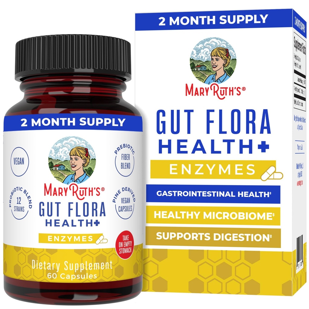 MaryRuth’s Gut Flora Health+ Enzymes 