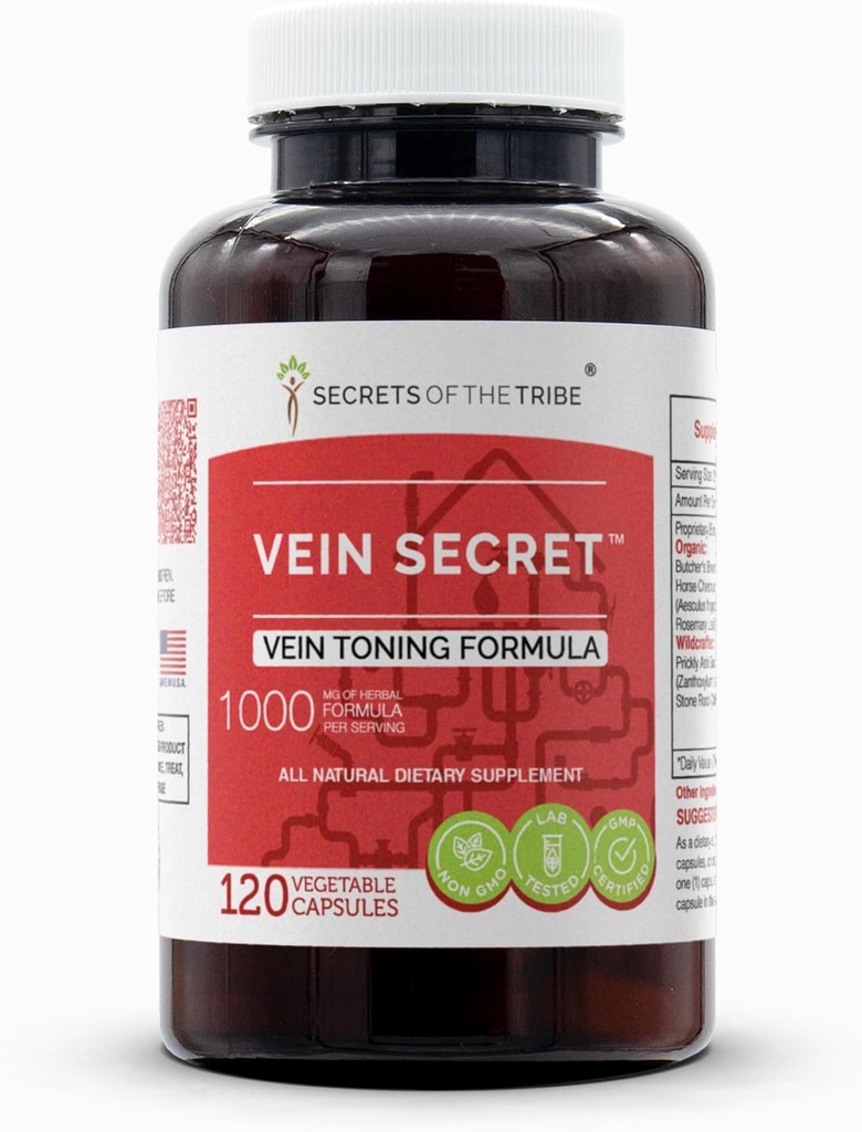 Μυστικά της Φυλής - Vein Secret, Vein Tonnig Formula, Βότανο συμπλήρωμα Blend (120 κάψουλες)