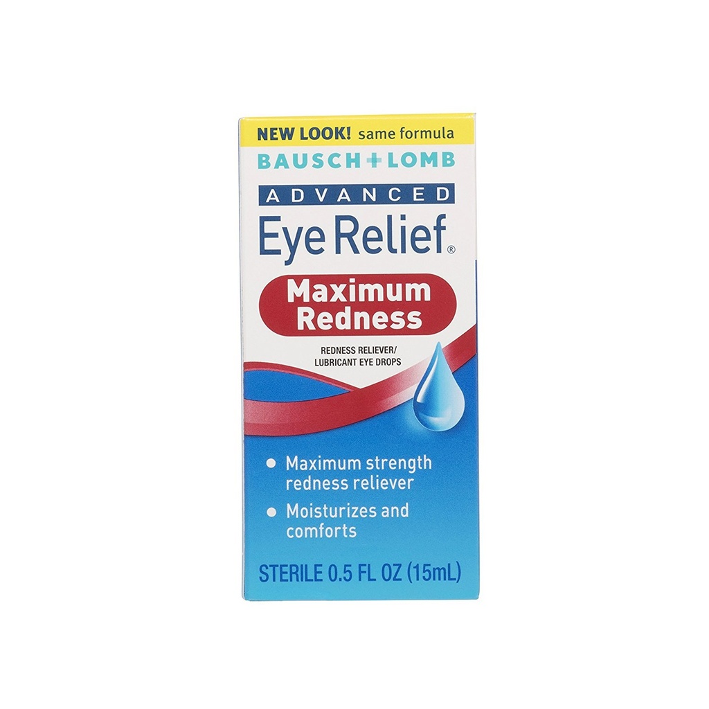 Bausch και Lomb Advanced Redness Relief Drops, 0.5 Ουγγιά - 3 ανά περίπτωση.