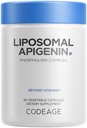 Codeage Liposomal Apigenin Supplement, 3-Month Supply, Daily Flavonoid Chamomile Extract, Liposomal Phospholipid Complex, Μη ΓΤΟ Ηλιέλαιο, Phosphatidylcholine Vegan Blend, Gluten-free, 90 Count