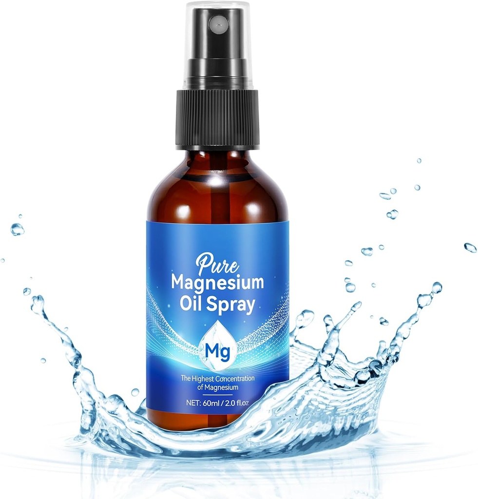 Generic Magnesium Oil Spray, Pure Magnesium Spray for Feet, Magnesium Spray Deodorant Fast Absorbent, Used for Leg, Muscle, Joint Health Topical Magnesium Spray (2 fl oz)