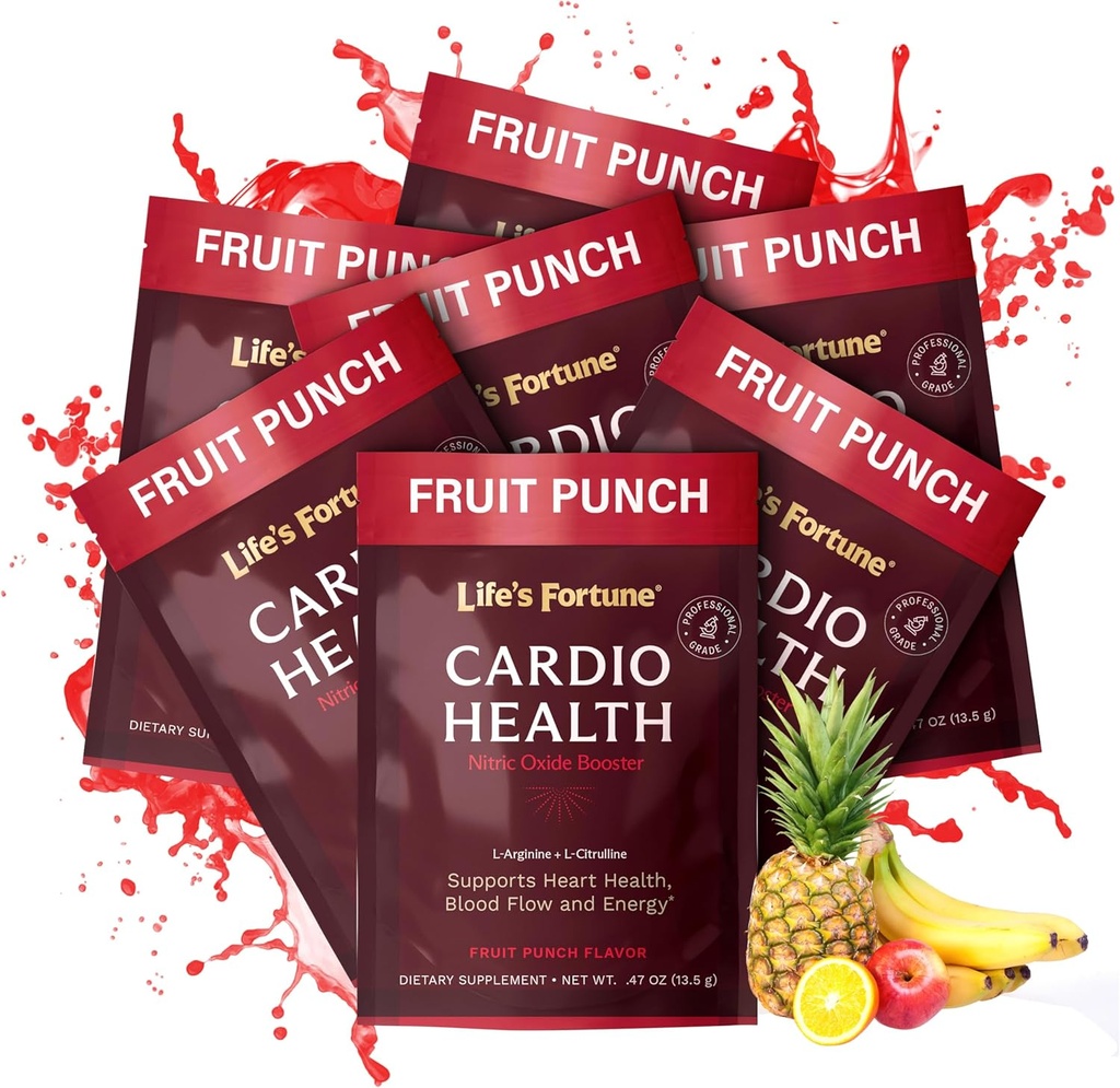 L Arginine L Citrulline Supplement Powder - High Potency Nitric Oxide Supplement Booster with Natural Fruit Punch Flavor (7 services (Pack of 1)