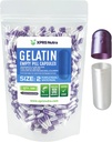 XPRS Nutra Size 2 Empty Capses - 500 Count Empty Gelatin Κάψουλες - Χάπια DIY Καψάκιο Γέμισμα - Pure Bovine Pill Gel Caps for Do-It-Yourself Συμπληρώματα (Pearl Purple/White)