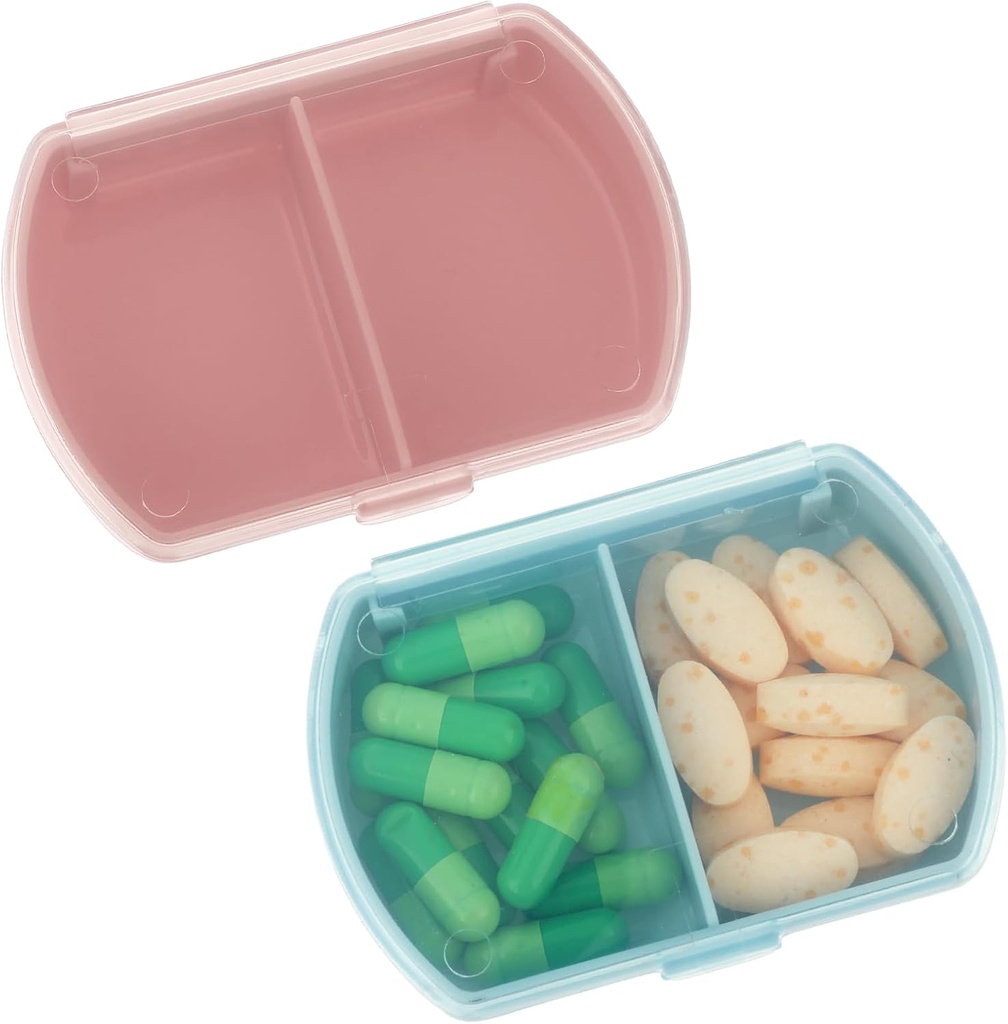 Sibba Pill Organizer Box περίπτωση 2 PCS Αδιάβροχα ταξιδιωτικά φάρμακα εμπορευματοκιβώτιο Essentials Small Cute Fish Oil Holder Συμπληρώματα Mini Pillbox Subpenser Portable Pocket Pouch Accessories