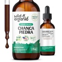 Wild & Organic Chanca Piedra Liquid Extract Drops - Stone Breaker για Πέτρες Νεφρού & Gallbladder Support - Βότανο Βάμμα για την Ουρολογική Φυλλαδική Ευδοκία - Vegan, Ζάχαρη & Αλκοόλ-Δωρεάν - 2 fl oz