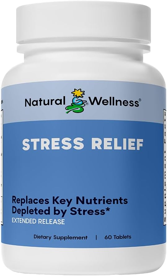 Natural Wellness Stress Relief – Extended Release Formula with Magnesium, Valerian, Hops & Skullcap – Promotes Calm, Focus, Relaxation & Energy Balance – Natural Sleep Aid & Άγχος Relief – 60 Tablets
