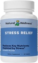 Natural Wellness Stress Relief – Extended Release Formula with Magnesium, Valerian, Hops & Skullcap – Promotes Calm, Focus, Relaxation & Energy Balance – Natural Sleep Aid & Άγχος Relief – 60 Tablets