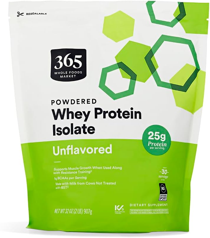 365 από το Whole Foods Market, Whey Protein Isolate, Χωρίς γεύση, 32 ουγγιά