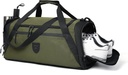 Gym Duffle Bags For Men & Women, Large Duffle Bag For Men Travel, Weekend Overnight Bag With Shoe Compartment & Wet Pocket, Water Resistant Sports Duffle Bag Gymbag A-TD-003-Green