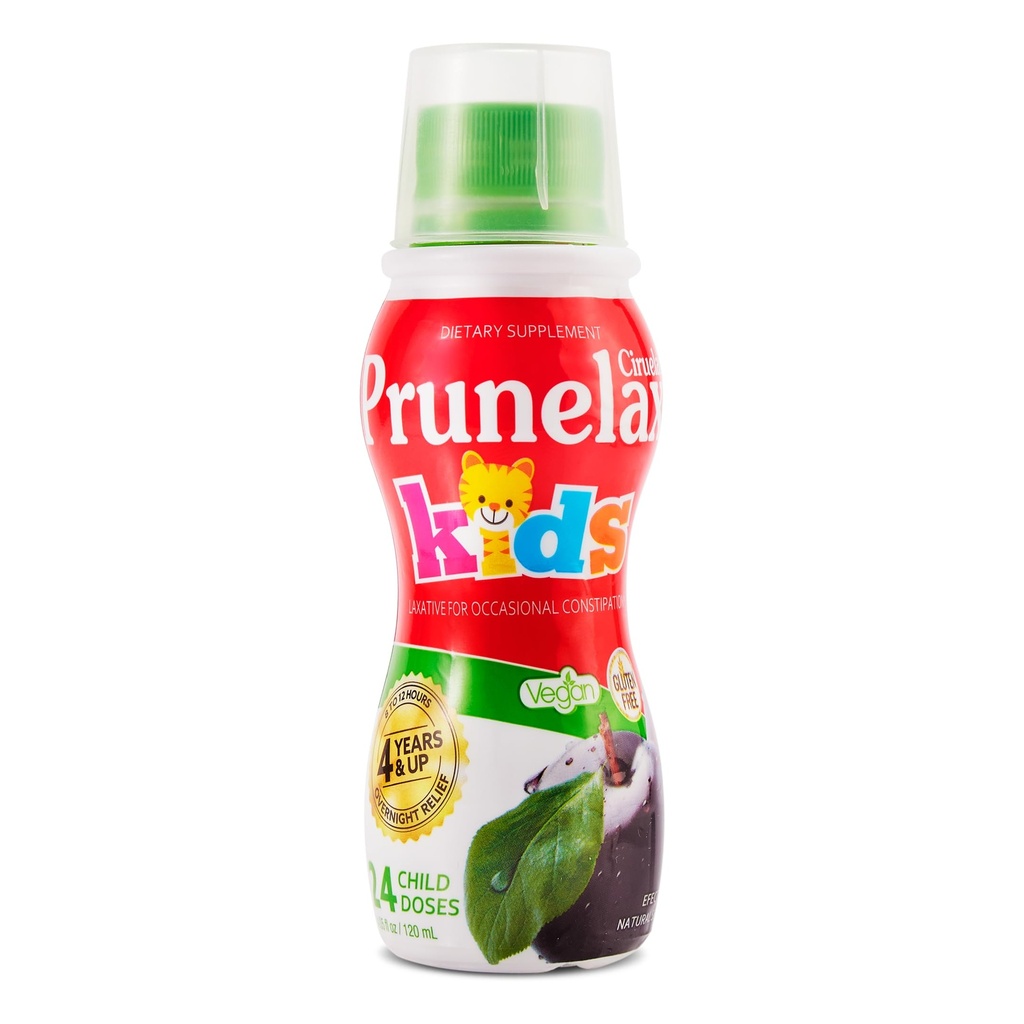 Prunelax Ciruelax Κανονική δύναμη Υγρό Laxative για τα παιδιά - Απαλή ανακούφιση για περιστασιακή δυσκοιλιότητα, Senna Extract, Vegan & Gluten-free, Fast-Active Overnight Relief - 4.05 fl oz