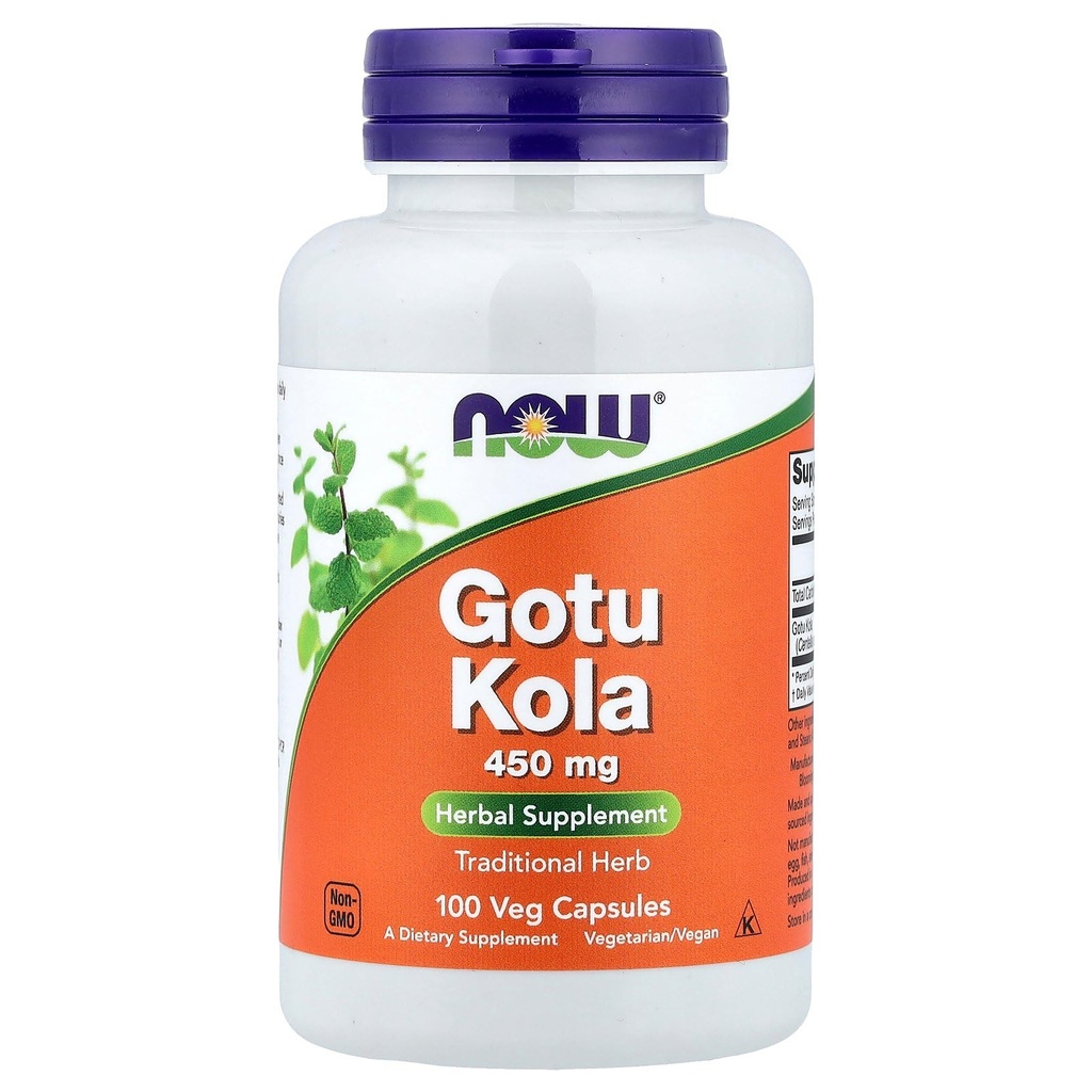 Gotu Kola, 450 mg, 100 Caps by Now Foods (Συσκευασία των 2)