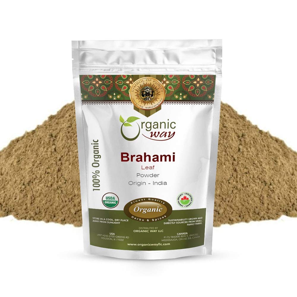Organic Way Brahmi Leaf Powder (Bacopa Monnieri) - Βιολογικό & Kosher Certified 