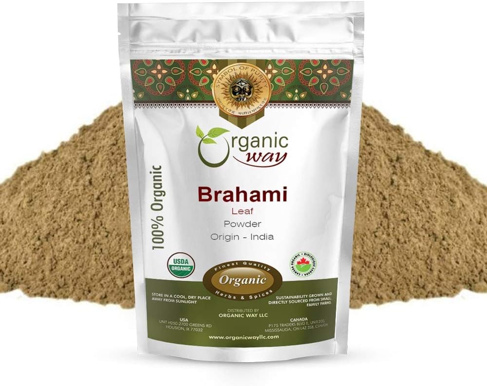 Organic Way Brahmi Leaf Powder (Bacopa Monnieri) - Βιολογικό & Kosher Certified 