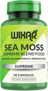 Organic Sea Moss Capses - Bladderwrack με Burdock Root Caps - Irish Seamoss Pills - Ισχυρότερο Than Sea Moss Gel - Dr Sebi Inspired - Raw Sea Moss Powder - Irish Moss (90 Caps)