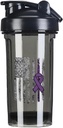 Epilepsy Awareness America Flag 18 Ounce Shaker Bottle Drink Mixer Leak-proof Pre Workout Protein Shakes Meal Replacement Shakes Bottles 500ML/18 Oz Black