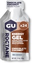 GU Energy Roctane Ultra Endurance Energy Gel, Vegan, Gluten-free, Kosher, και Dairy-free On-The-Go Sports Διατροφή για τρέξιμο, ποδηλασία, πεζοπορία ή σκι, σοκολάτα καρύδα, 24-Count
