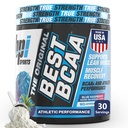 BPI Sports Best BCAA Powder - Muscle Recovery Support - Branched Chain Amino Acids | Building Blocks of Protein and Muscle - Post Workout Recovery – Hydration - Blue Raspberry, 30 Servings