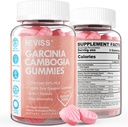 Χωρίς ζάχαρη Garcinia Cambogia Gummies 1000mg 95% HCA με L-καρνιτίνη, Raspberry Ketone, Chromium, Πράσινο Coffee Bean για Μεταβολισμό, Energy Boost, 100% Βιολογικό εκχύλισμα, Vegan, Φράουλα Γεύση 120 κοχ