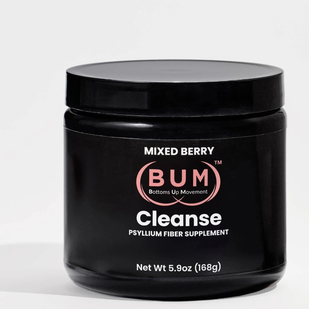 (Bum) Psyllium Husk Fiber Powder, Mixed Berry Flavored Drink with Stevia, Colon Cleanse for Bloating Relief & Digestive Health, Daily Soluble Fiber Supplement, Sugar & Gluten Free, Vegan, 30 Υπηρεσίες