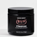 (Bum) Psyllium Husk Fiber Powder, Mixed Berry Flavored Drink with Stevia, Colon Cleanse for Bloating Relief & Digestive Health, Daily Soluble Fiber Supplement, Sugar & Gluten Free, Vegan, 30 Servings