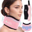 Atsuwell Soft Neck Brace Cervical Collar, Ρυθμιζόμενο Neck Support Brace με μετακινήσιμο Gel Pack, Reuseable Ice Wrap για σωστή θέση, ύπνο, ροζ