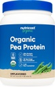 Nutricost Organic Pea Protein Powder (1 LB) Unflaved - Πιστοποιημένο USDA Organic, Protein from Plants, Vegetarian Friendly, Gluten Free, Μη ΓΤΟ