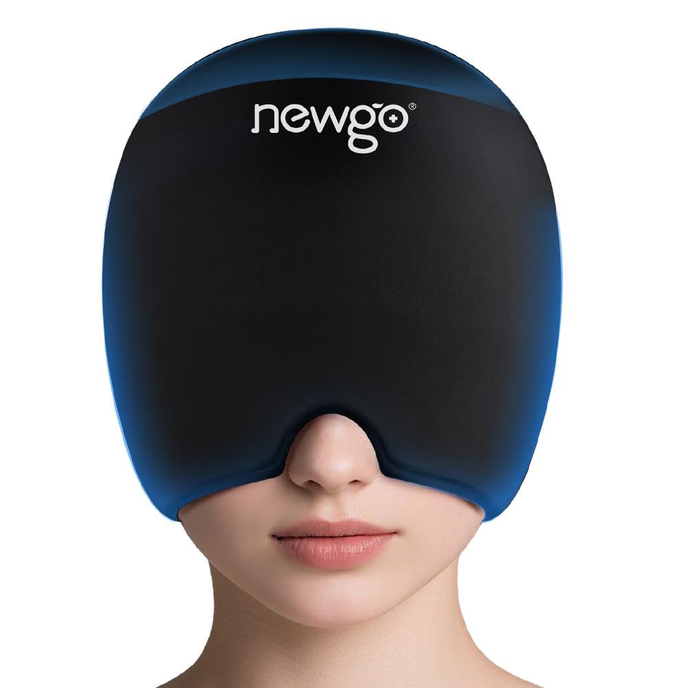 NEWGO Ημικρανία ανακούφιση Cap Πονοκέφαλοι Ice Cap με κορυφαία κάλυψη, ζεστό και κρύο θεραπεία, ημικρανία κεφαλαλγία ανακούφιση Cap για ένταση, άγχος & πονοκέφαλος