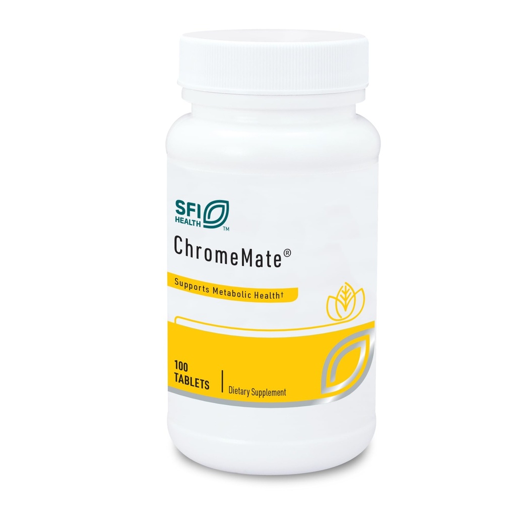 Klaire Labs SFI Health Chromemate - Chromemate Chromium Polynicotinate 200mcg Supplement - Βιοδιαθέσιμη μορφή Chromium με Νιασίνη - Hypoallergenic (100 δισκία)