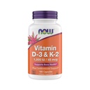 Now Supplements Vitamin D3 K2, 1,000 IU/45 mcg, Cardiovascular Support, Supports Bone Health, 180 Vegetarian Capsules - Vegan, Gluten Free, Kosher