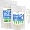 XPRS Nutra Gelatin Μέγεθος 4 Ξεχωριστές κάψουλες - 500 Μέτρα Καθαρίστε μικρές κενές κάψουλες Χωρίζονται σε τσάντες - DIY Fillable Caps - Μέγεθος 4 Gel Do-It-Yourself Βιταμίνη και συμπλήρωμα πλήρωσης