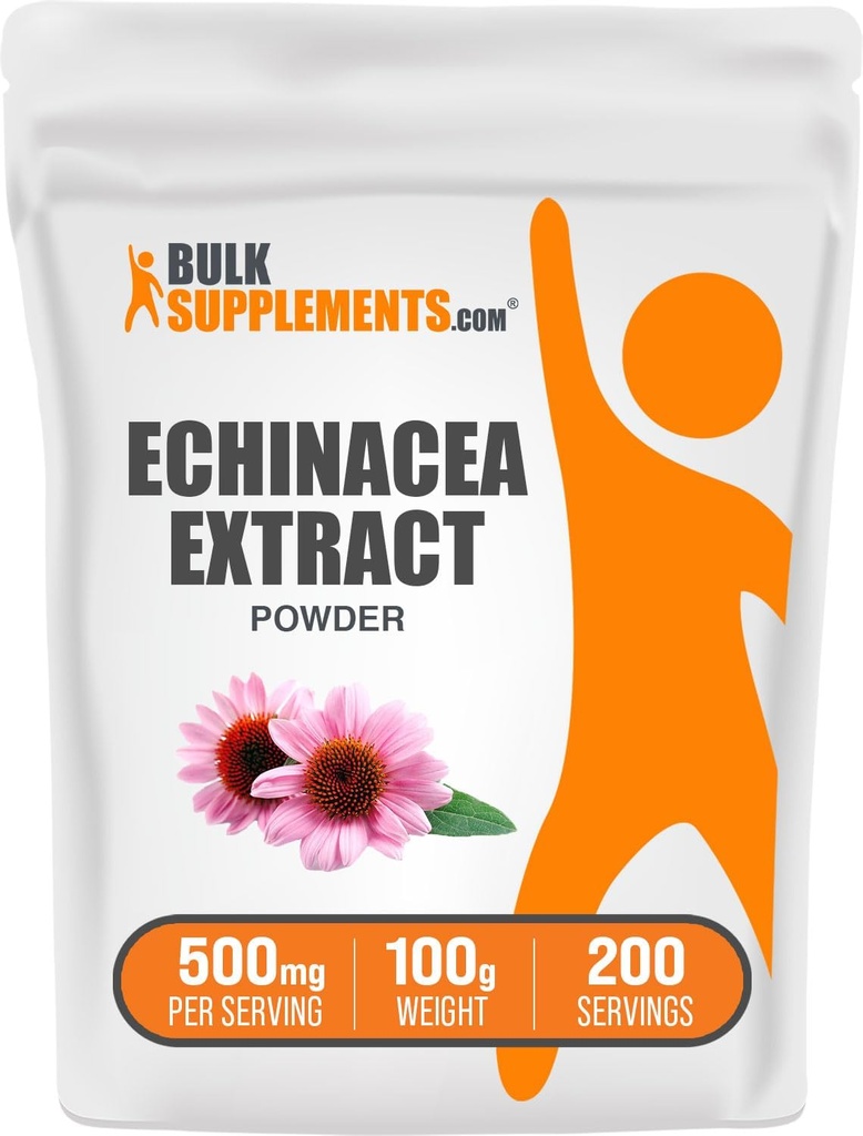 BulkSupplements.com Echinacea Extract Powder - Echinacea Extract, Βότανο συμπλήρωμα για την υποστήριξη του ανοσοποιητικού - Vegan & Gluten Free, 500mg ανά υπηρεσία, 100g (3.5 oz) (πακέτο του 1)