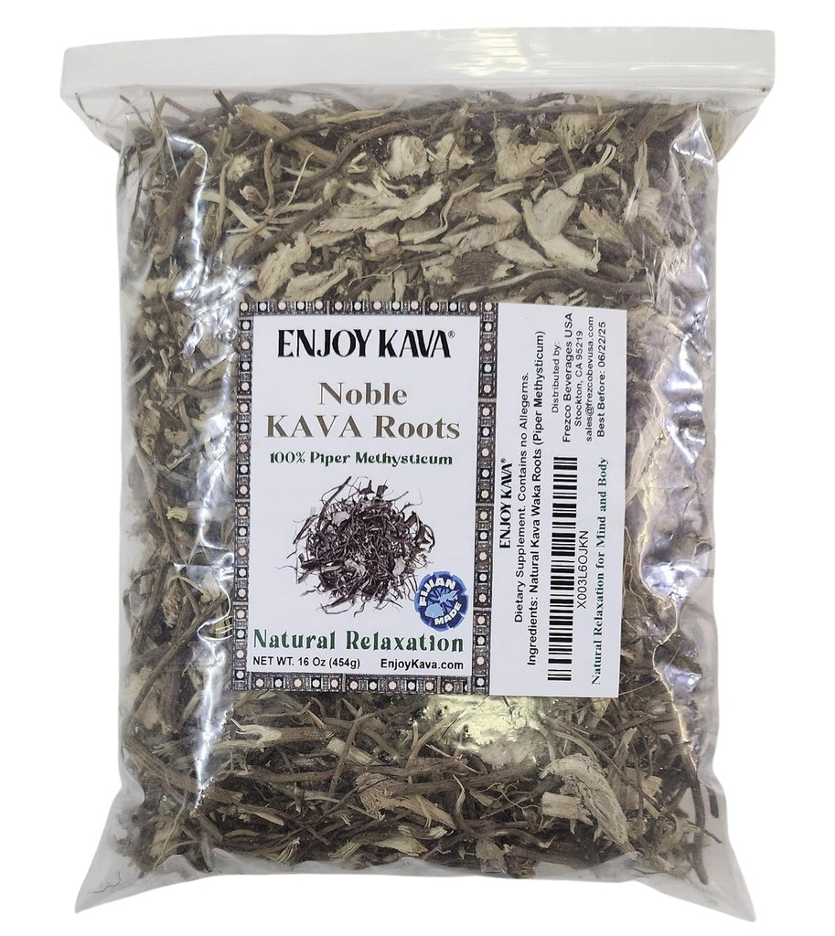 Αυθεντικό 100% Ευγενές KAVA - Κόψιμο ρίζας & κοσκινισμένο (16 Oz τσάντα) Εισάγεται από τα νησιά FIJI