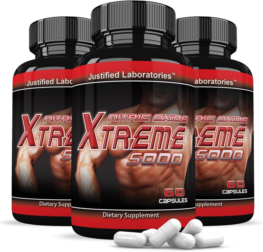 Αιτιολογημένα εργαστήρια (3 Pack Nitric Oxide Xtreme 5000 Advanced Men's Heath Formula 60 Κάψουλες