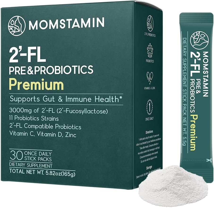 MOMSTAMIN HMO (Human Milk Oligoσακχαρίτες) Super Πρεβιοτικά και προβιοτικά για τις γυναίκες, άνδρες: ανοσοκατασταλτικό συμπλήρωμα 