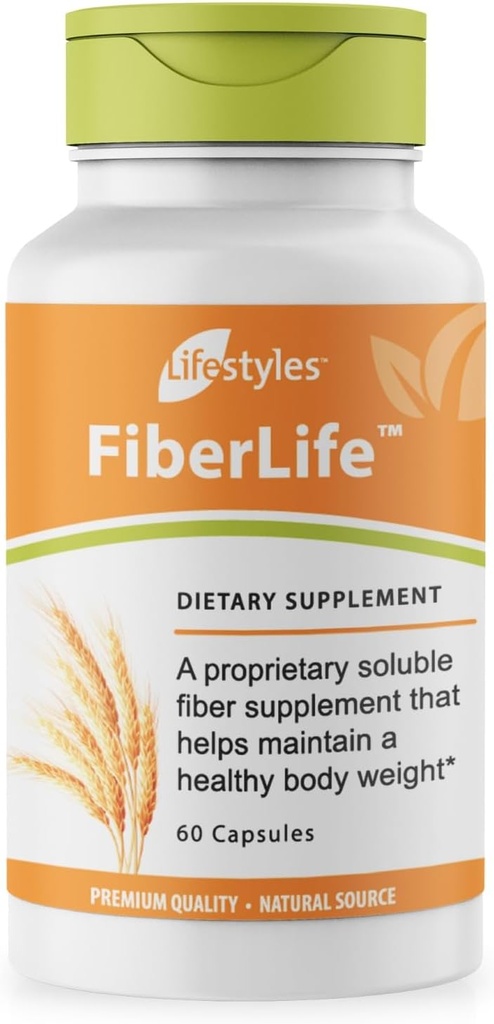 Lifestyles FiberLife συμπλήρωμα – Soluble Fiber για Digestive Health & Cholesterol Υποστήριξη με Konjac, Guar Gum, Xanthan Gum, και κανέλα – Κατασκευάζεται στον Καναδά – 60 κάψουλες (60 κάψουλες (πακέτο του 1))
