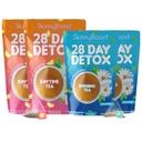 Skinny Boost Detox Τσάι σετ – 4 PACK - 2 Τσάια Ημέρας (56 Τσάι) 2 Τσάι βράδυ (28 Τσάι) – Herbal Detox για το βάρος, το μεταβολισμό, την ενέργεια, Bloating & Cleanse Κολώνα – Πράσινο Τσάι, Vegan, Keto, Μη-ΓΤΟ, Ζάχαρη-ελεύθερο