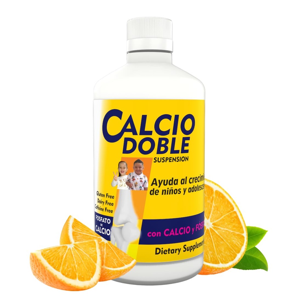 Calcio Doble con Calcio y Fósforo para Niños y Jóvenes, 11,5 fl oz