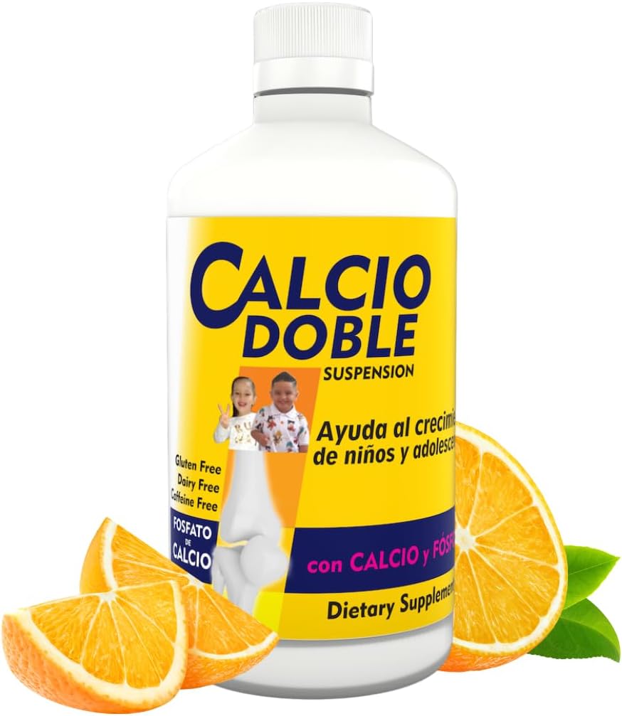 Calcio Doble con Calcio y Fósforo para Niños y Jóvenes, 11.5 fl oz