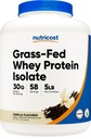 Nutricost Grass-Fed Whey Protein Isolate (Vanilla) 5LBS - Μη ΓΤΟ, Χωρίς γλουτένη, Φυσικές Γεύσεις
