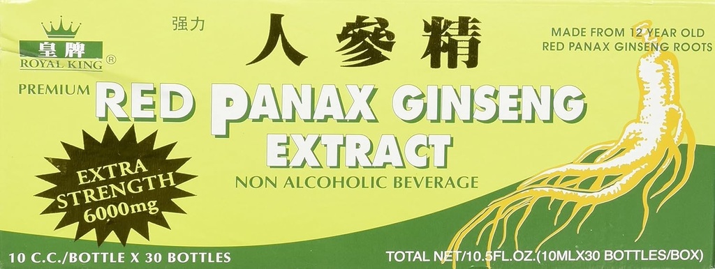 Royal King Red Panax Ginseng Extract 6000mg, 0,33 Fl Oz (πακέτο των 30)