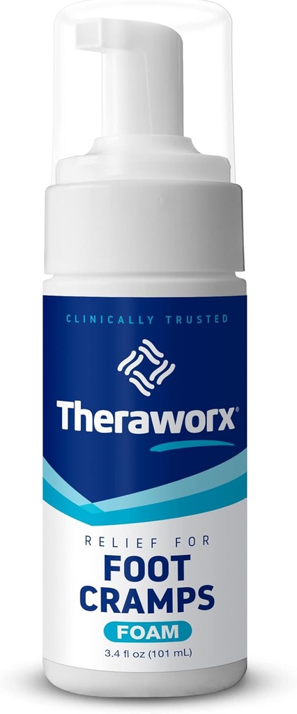 Theraworx Fast-Active Foam for Foot Cramp Relief with Magnesium Sulfate - 3.4 Fl Oz - 1 Count