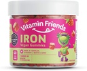 Vitamin Friends - Vegan Multivitamin & Iron for Kids - Καθημερινή διατροφική υποστήριξη Gummies w/Ferrous Fumarate B-Complex, βιταμίνη C, ψευδάργυρος, βιοτίνη - λειτουργία σώματος & αναιμία - μαρμελάδα φράουλα (60 ημέρα προμήθεια)